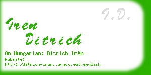 iren ditrich business card